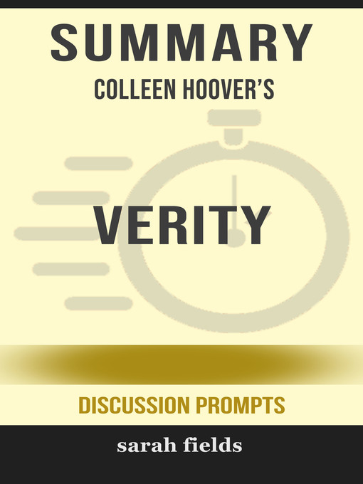 Cover image for Summary of Verity by Colleen Hoover (Discussion Prompts)